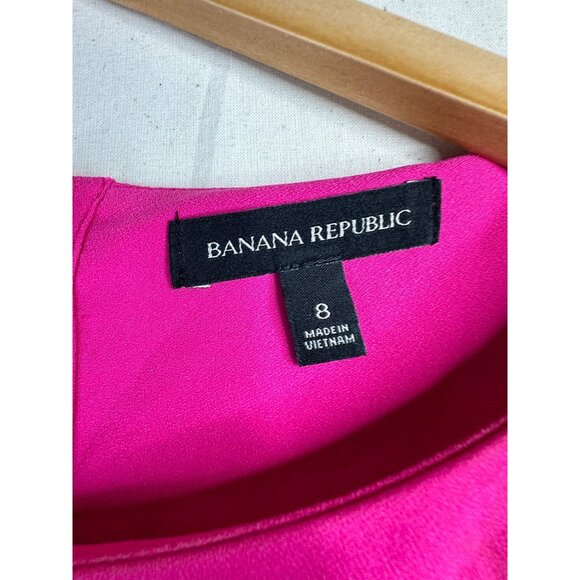Banana Republic Knee Length Long Sleeve Dress size 8 Pink‎ - Picture 2 of 9
